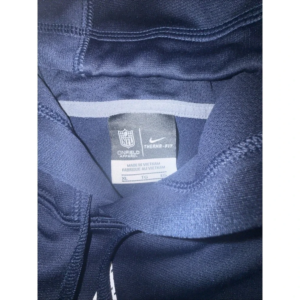 Nike Dri-Fit NFL On Field Apparel Dallas Cowboy Long Sleeve Hoodie Blue XL